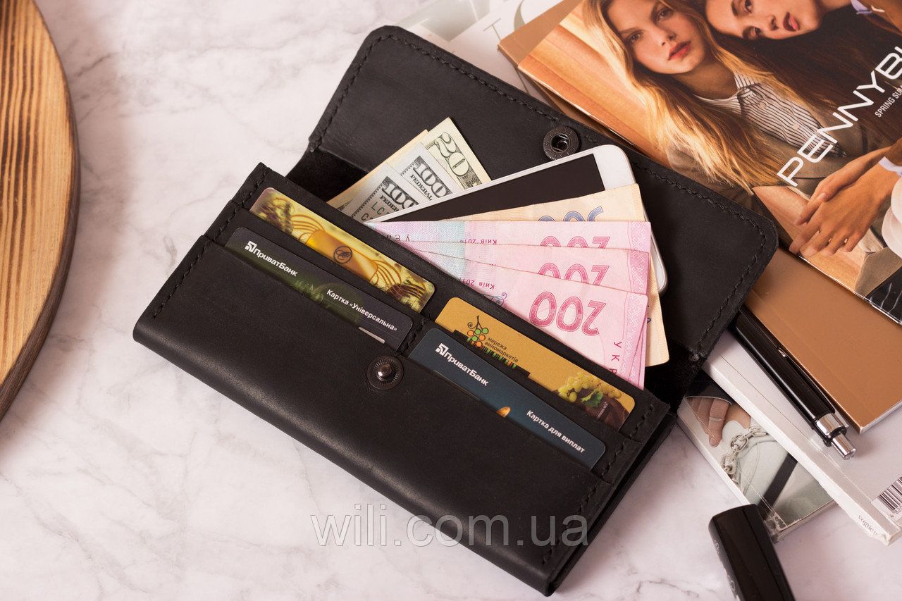 Жіночий гаманець з натуральної шкіри "Класика"