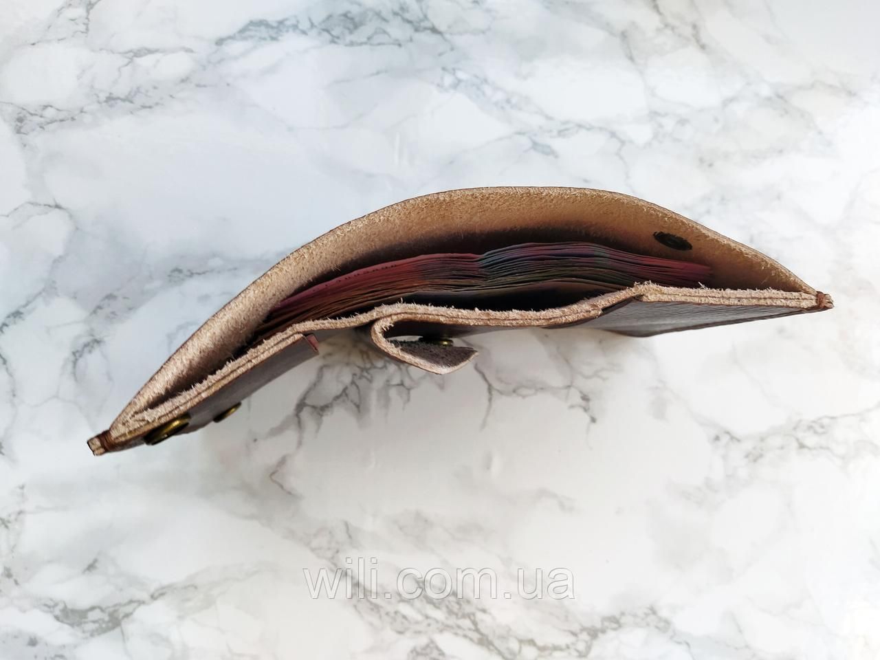 Чоловічий гаманець з натуральної шкіри ручної роботи "Mono"