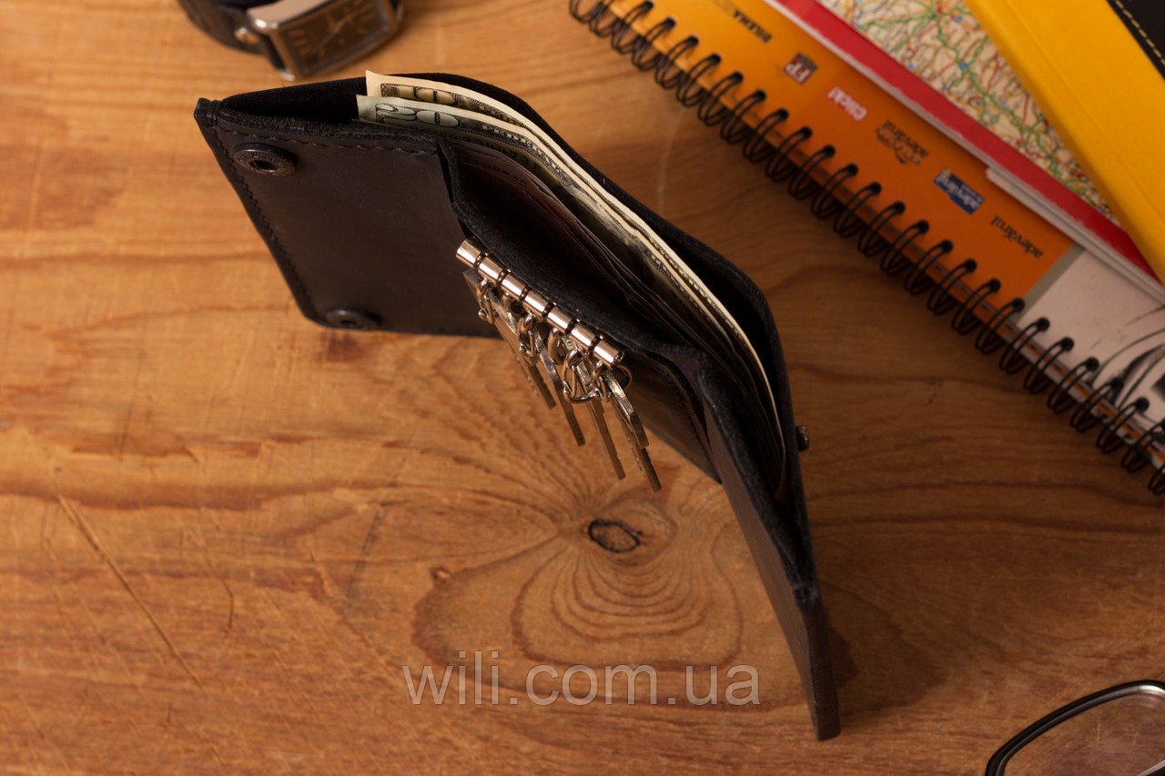 Шкіряний гаманець ключниця ручної роботи