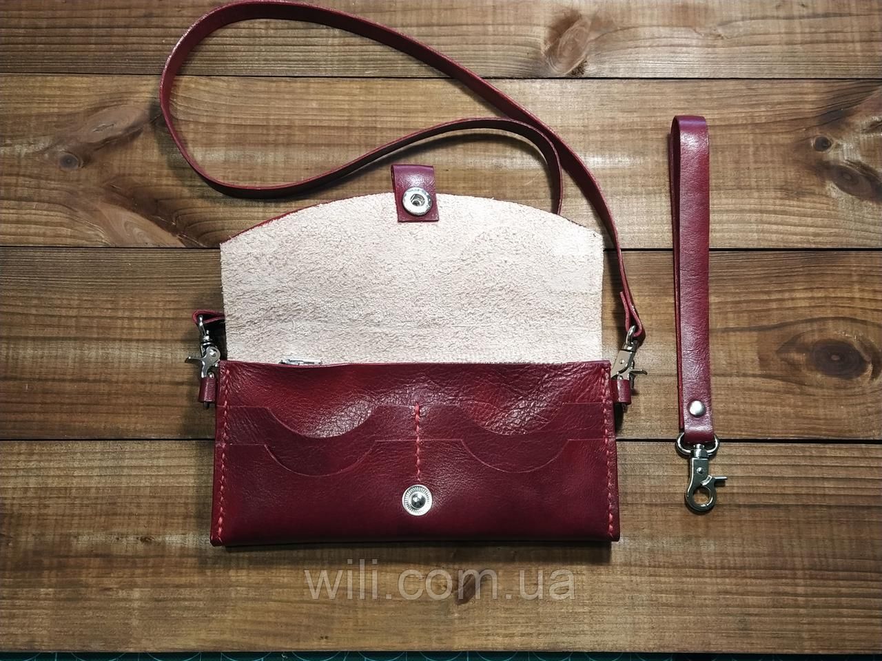 Женская клач-сумочка из итальянской кожи "XXI век"