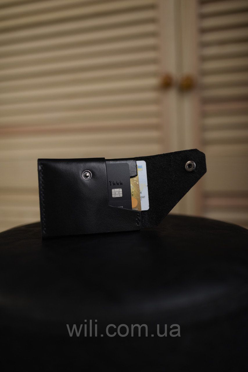 Компактный кожаный кошелек ручной работы "Minimalist"