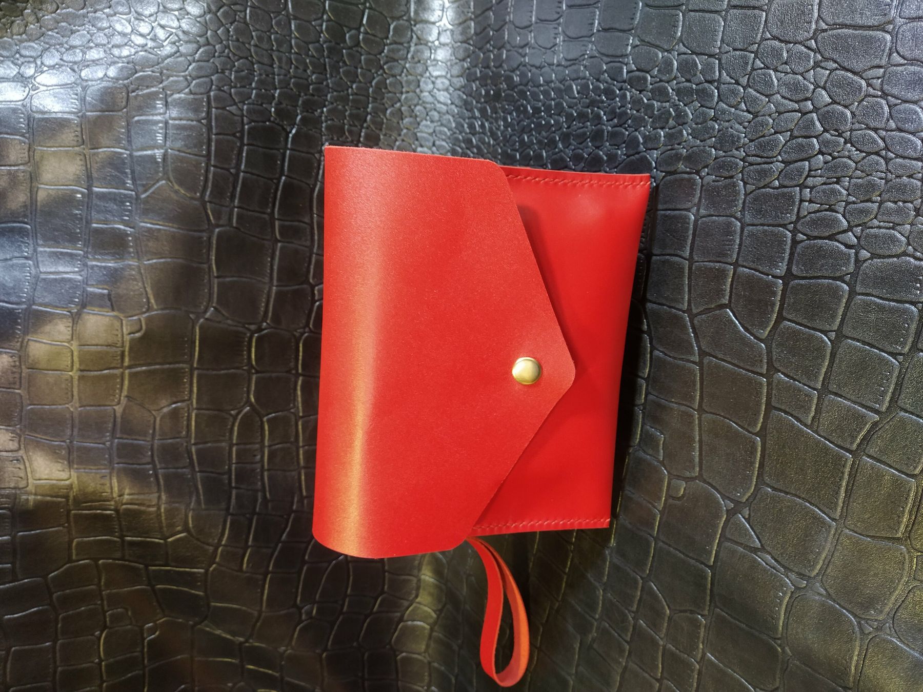 Красный клатч из натуральной кожи "Токио"